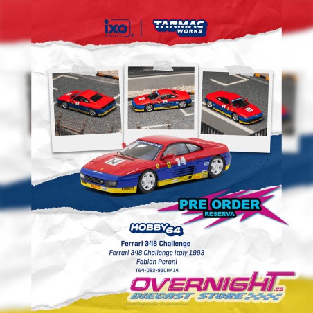 Tarmac Works Ferrari 348 Challenge n14 Fabian Peroni 348 Challenge Italy1993 - Escala 1/64 T64-082-93CHA14