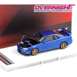 Motorhelix Nissan GT-R R34 V-Spec II Customized Version 1999 Azul - Escala 1/64 M63450
