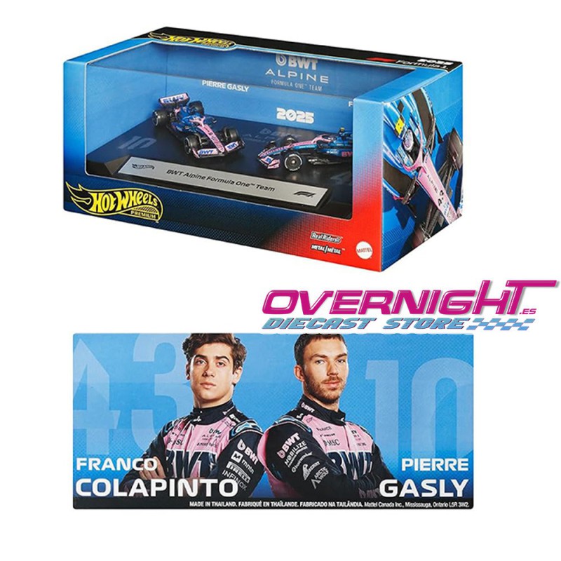 Hot Wheels Premium Alpine Pierre Gasly + Franco Colapinto Formula 1 2025  Escala 1/64 JMM96