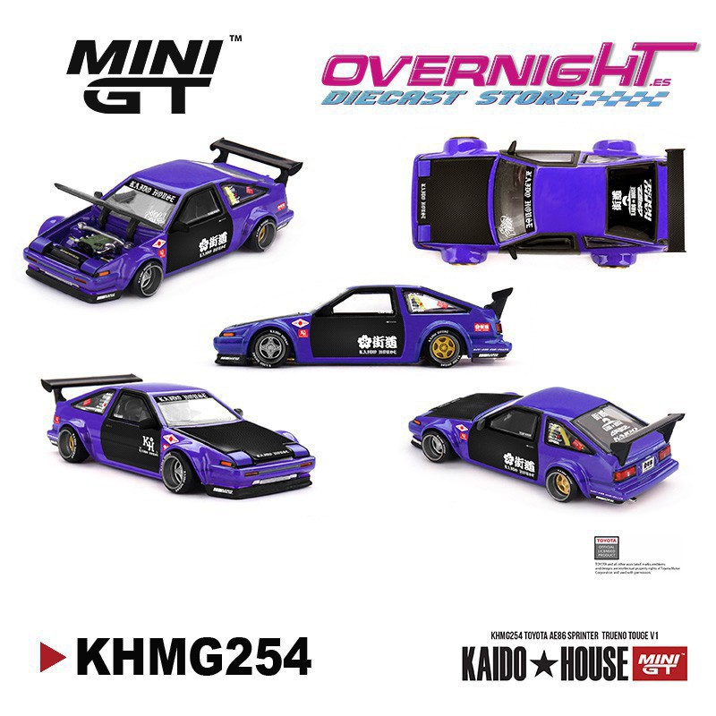 Mini GT Kaido House Toyota Ae86 Sprinter Trueno Kaido Touge V1 1983 Escala 1/64 KHMG254