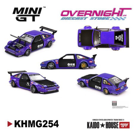 Mini GT Kaido House Toyota Ae86 Sprinter Trueno Kaido Touge V1 1983 Escala 1/64 KHMG254