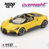 Mini GT Bugatti W16 Mistral Yellow 2023 Escala 1/64 MGT01137-L