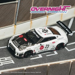 Tarmac Works Nissan GT-R R35 Lb Works Type 2 blanco Athlete x Collet presentado en lata Escala 1/64 T64-090-WH
