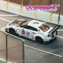 Tarmac Works Nissan GT-R R35 Lb Works Type 2 blanco Athlete x Collet presentado en lata Escala 1/64 T64-090-WH