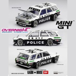 Mini GT Kaido House Datsun Kaido 510 Wagon Police 1969 - Escala 1/64 - KHMG321