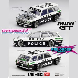 Mini GT Kaido House Datsun Kaido 510 Wagon Police 1969 - Escala 1/64 - KHMG321