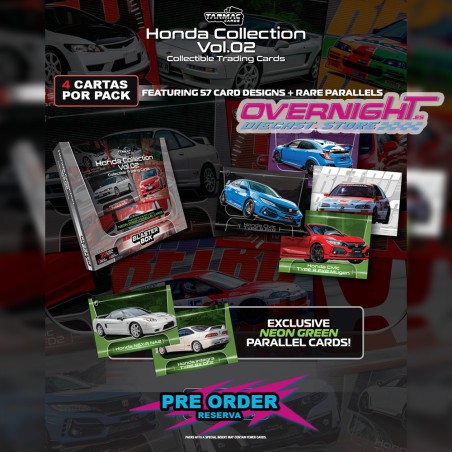 Tarmac Works Tarmac Cards Honda Collection Vol. 02 paquete con 4 cartas TC-HONC-B02