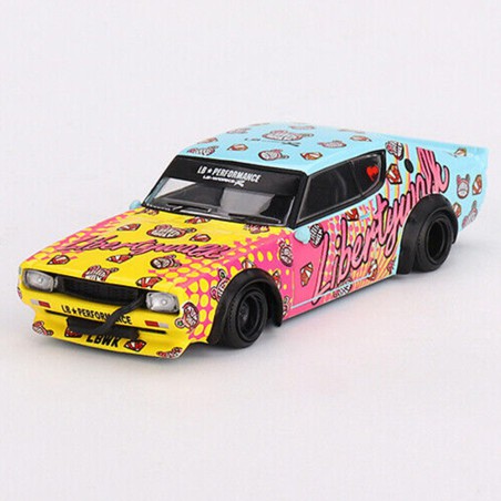 Nissan Skyline Kenmeri Liberty Walk 1973 - Escala 1/64 – Mini GT 698