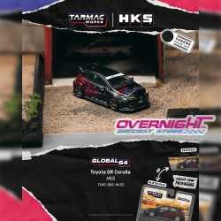 Tarmac Works Toyota Corolla GR HKS Chrome Black 2025 - Escala 1/64 T64G-066-HKS2