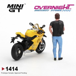 Mini GT Ducati Panigale V4 S Giallo con figura - Escala 1/64 - MGT01414-L