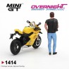 Mini GT Ducati Panigale V4 S Giallo con figura - Escala 1/64 - MGT01414-L