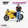 Mini GT Ducati Panigale V4 S Giallo con figura - Escala 1/64 - MGT01414-L