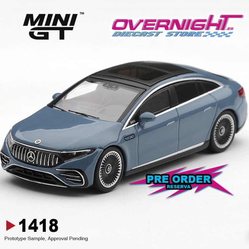 Mini GT Mercedes-Benz Eqs 53 Nautic Blue Metallic 2021 - Escala 1/64 - MGT01418-L