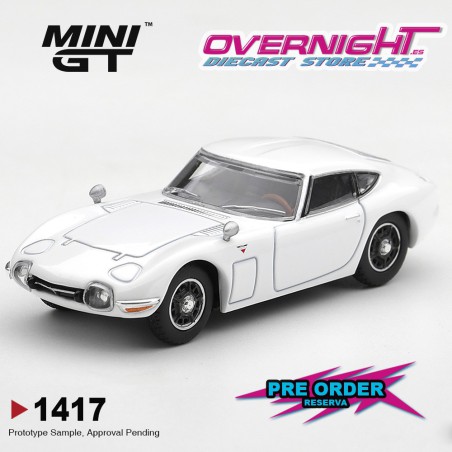 Mini GT Toyota 2000GT Pegasus White 1967 - Escala 1/64 - MGT01417-L