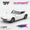 Mini GT Toyota 2000GT Pegasus White 1967 - Escala 1/64 - MGT01417-L
