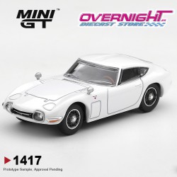Mini GT Toyota 2000GT Pegasus White 1967 - Escala 1/64 - MGT01417-L