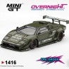 Mini GT Lamborghini Countach Lb ★ Works Army Green 2025 - Escala 1/64 - MGT01416-L