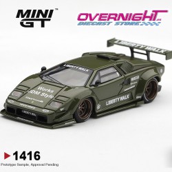 Mini GT Lamborghini Countach Lb ★ Works Army Green 2025 - Escala 1/64 - MGT01416-L