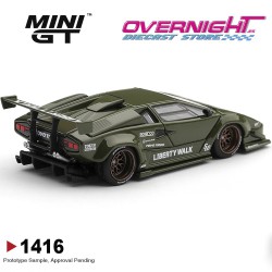 Mini GT Lamborghini Countach Lb ★ Works Army Green 2025 - Escala 1/64 - MGT01416-L