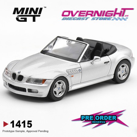 Mini GT Bmw Z3 2.8i Titanium Silver 1997 - Escala 1/64 - MGT01415-L