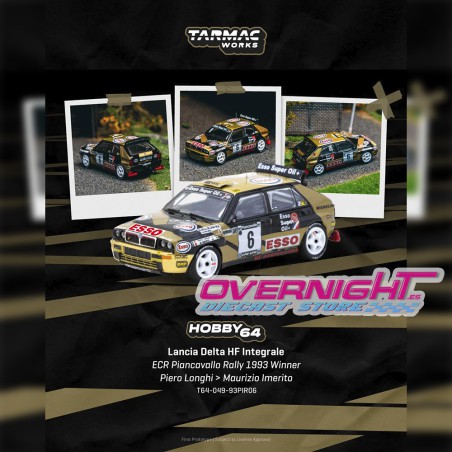 Tarmac Works Lancia Delta HF Integrale n6 P. Longhi Piancavallo Rally Winner 1993 Escala 1/64 T64-049-93PIR06