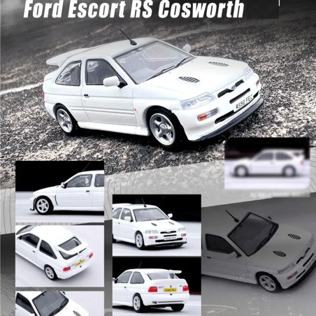 Ford Escort RS Cosworth LHD Blanco -  Escala 1/64  – Inno64