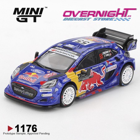 Mini GT Ford Puma Rally1 N55 M-Sport Ford Rally Monte-Carlo 2025 Escala 1/64 MGT01176-L