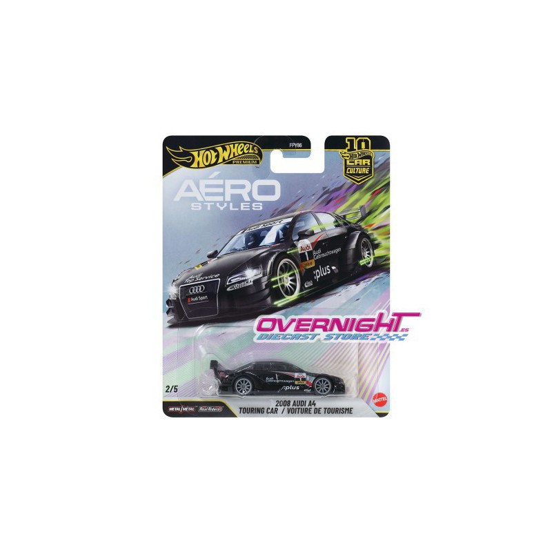 Hot Wheels Premium AeroStyles 2008 Audi A4 DTM Escala 1/64 JKF04