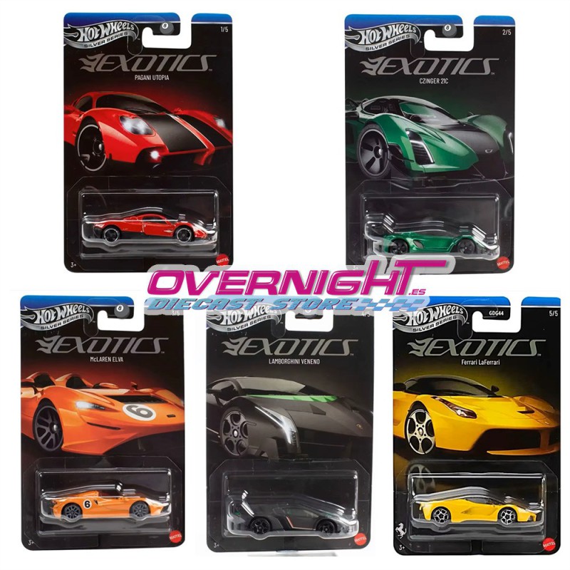 Hot Wheels Silver Series  Automotive Exotics pack 5 coches GDG44-977U