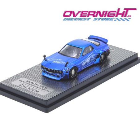 Inno64 Mazda RX-7 (FD3S) Pandem Rocket Bunny Chrome Blue Tokyo Auto Salon 2026 Event Edition Escala 1/64 IN64-RX7FDP-TAS26