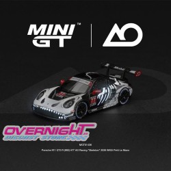 Mini GT 2026 Porsche 911 992 GT3 R n77 AO Racing Skeleton Rexy Petit Le Mans Escala 1/64 MGT01436L