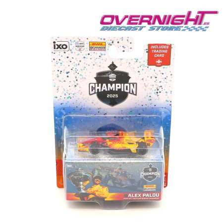 IXO 2025 NTT INDYCAR Series n10 Alex Palou / Chip Ganassi Racing DHL - 2025 Series Champion con Trading Card 1/64 IND64033