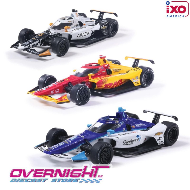 IXO Diorama 2025 Indianapolis 500 Victory Row Collectors Set - 1st Palou, 2nd Malukas, 3rd O´Ward escala 1/64 IND64030