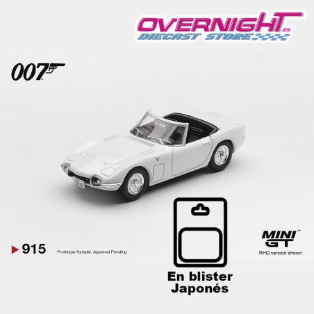 Mini GT Toyota 2000GT Roadster You Only Live Twice blister en inglés Escala 1/64 MGT00915-007J