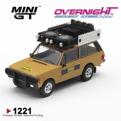 Mini GT Land Rover Range Rover Camel Trophy K.Stoppa A.Valldorf Sumatra 1981 en blister Escala 1/64 MGT01221-BL
