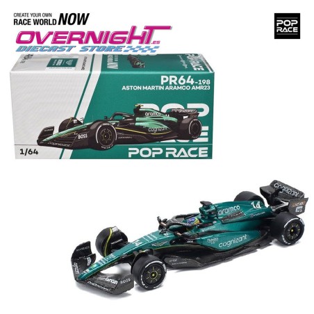 Pop Race Aston Martin AMR23 F1 n14 Fernando Alonso Escala 1/64 PR640198