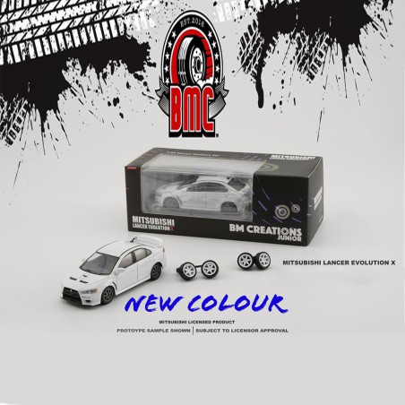 Mitsubishi Lancer Evo X LHD Blanco - Escala 1/64 – BMCreations