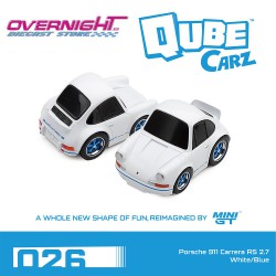 - PREORDER - Mini GT Qube Carz Porsche 911 Carrera RS 2.7 White/Blue 2026 – Blister QZ00701-BL