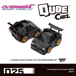 - PREORDER - Mini GT Qube Carz Lamborghini Countach 500S Black – Blister QZ01202-BL
