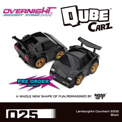 - PREORDER - Mini GT Qube Carz Lamborghini Countach 500S Black – Blister QZ01202-BL