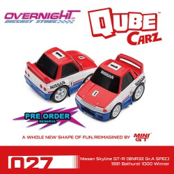 - PREORDER - Mini GT Qube Carz Nissan GT-R (R32) Gr.A SPEC Bathurst 1000 Winner 1991 – Blister QZ01401-BL