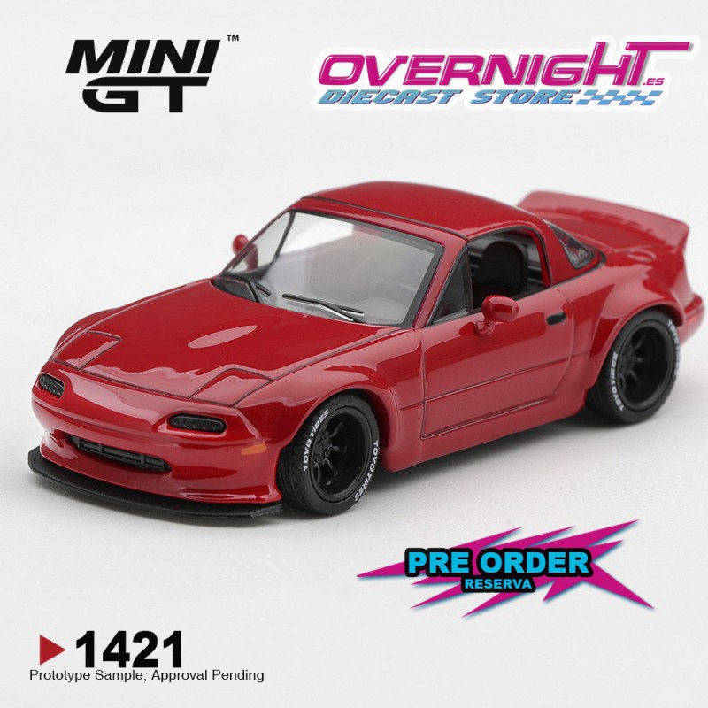 Mini GT Mazda Mx-5 (Na) Pandem Classic Red 2021 - Escala 1/64 - MGT01421-L