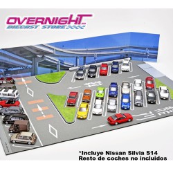 Tomicarama vintage 12a Daikoku Parking Area Mat A con Nissan Silvia Q's Aero Escala 1/64 TLV-Vintage12a