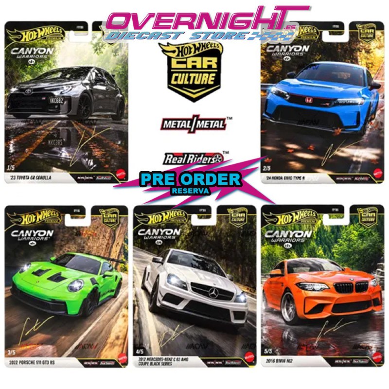 Hot Wheels Premium 2027 Canyon Warriors pack de 5 coches Escala 1/64 FPY86-975C