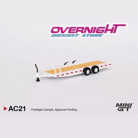 Mini GT Car Hauler trailer – Remolque color blanco - Escala 1/64 MGTAC21