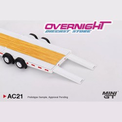 Mini GT Car Hauler trailer – Remolque color blanco - Escala 1/64 MGTAC21