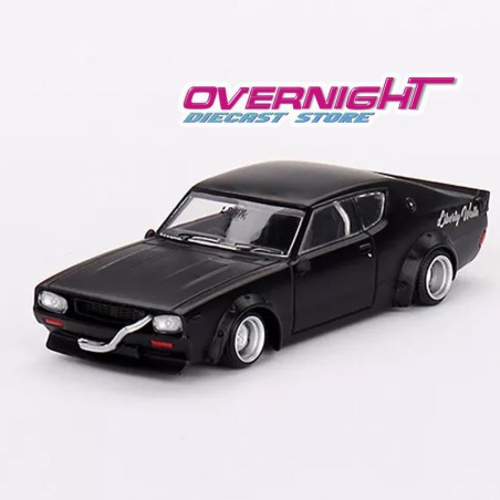 Nissan Skyline Kenmeri Liberty Walk – negro mate - Mini GT 655 Escala 1/64