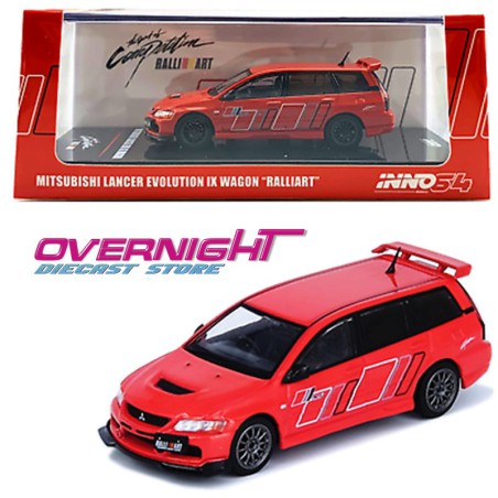 Mitsubishi Lancer Evolution IX Wagon Ralliart rojo - Inno64 escala 1/64