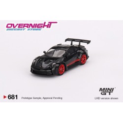 Porsche 911 (992) Gt3 Rs Negro - Pyro Red – Mini GT MGT00681