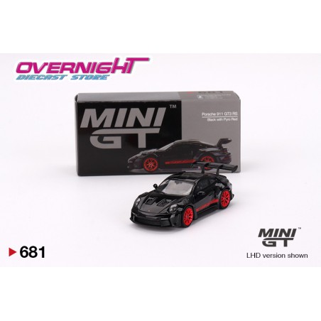 Porsche 911 (992) Gt3 Rs Negro - Pyro Red – Mini GT MGT00681